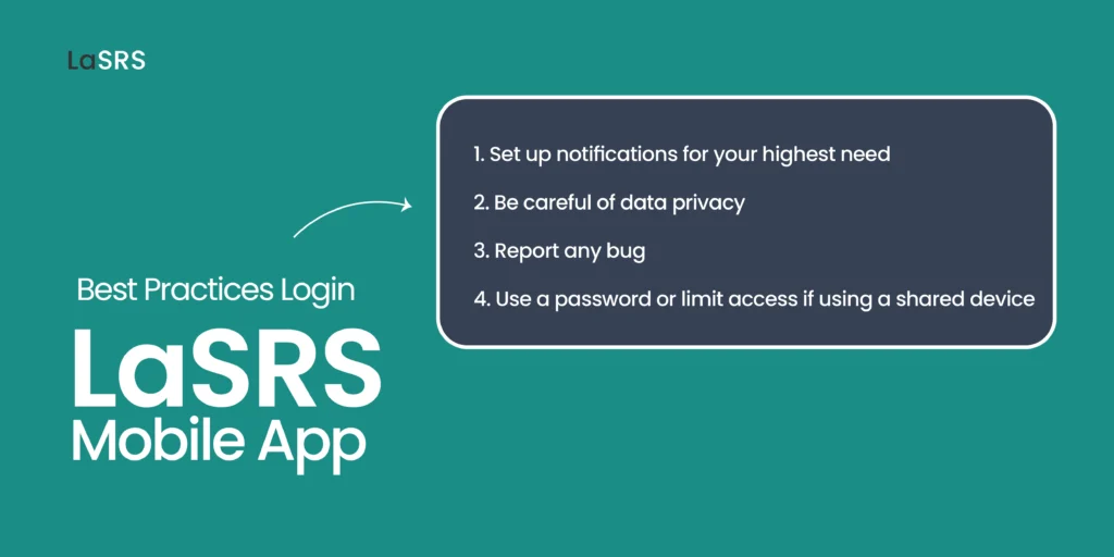 Best Practices Login LaSRS Login Mobile App